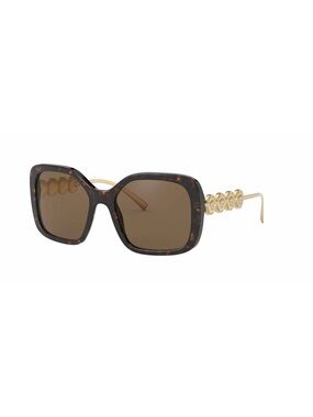 NWOT VERSACE 4375 108/73 Sunglasses Women's Havana Gold/Brown Square 53-mm